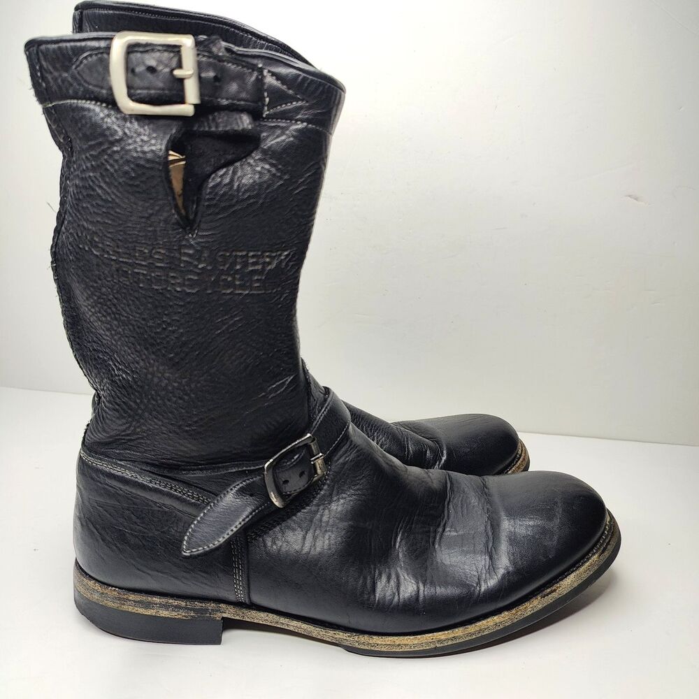 Triumph x Paul Smith Waxed Roughout Engineer Boots Size 10 Made In Italy